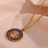 collier pendentif émaillé avec signe astrologique 16