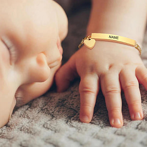 Bracelet personnalisé en acier inoxydable pour bébé