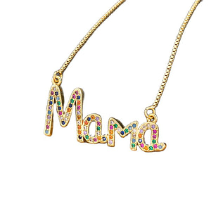 Collier pendentif MAMA pour Mère