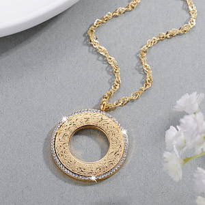 Collier pendentif circulaire personnalisé nom arabe