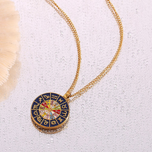 collier pendentif émaillé avec signe astrologique 3