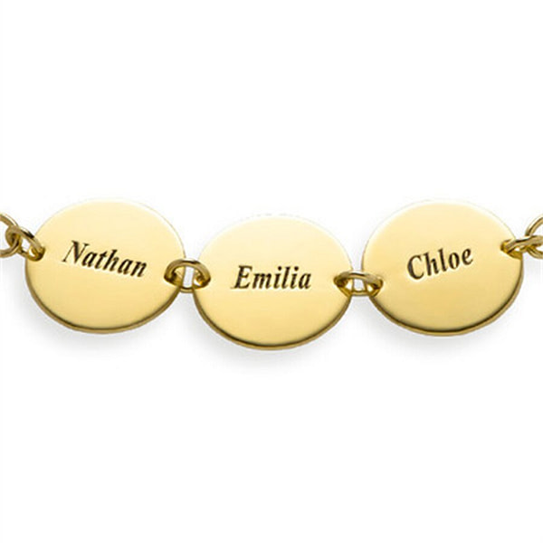 Bracelet disques prénom pour maman 4